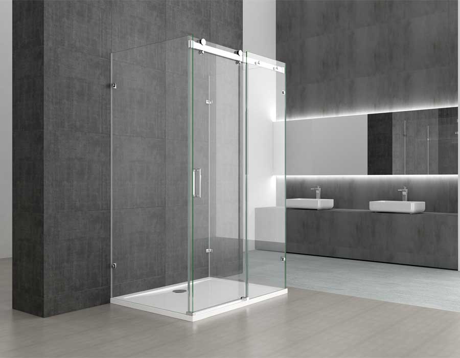 Durovin Bathrooms | Shower Enclosure and Tray NANO Sliding Glass Door Unit Walk in Image Two